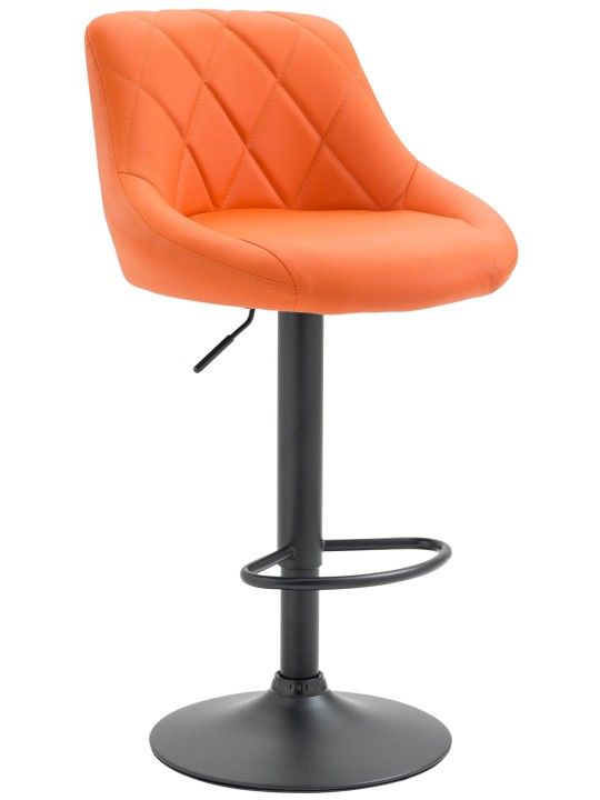 Tabouret de bar Lazio simili cuir, orange