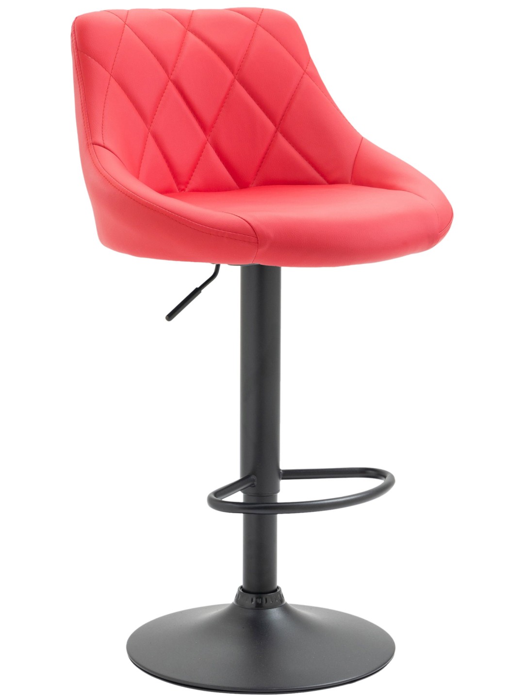 Tabouret de bar Lazio simili cuir, rouge