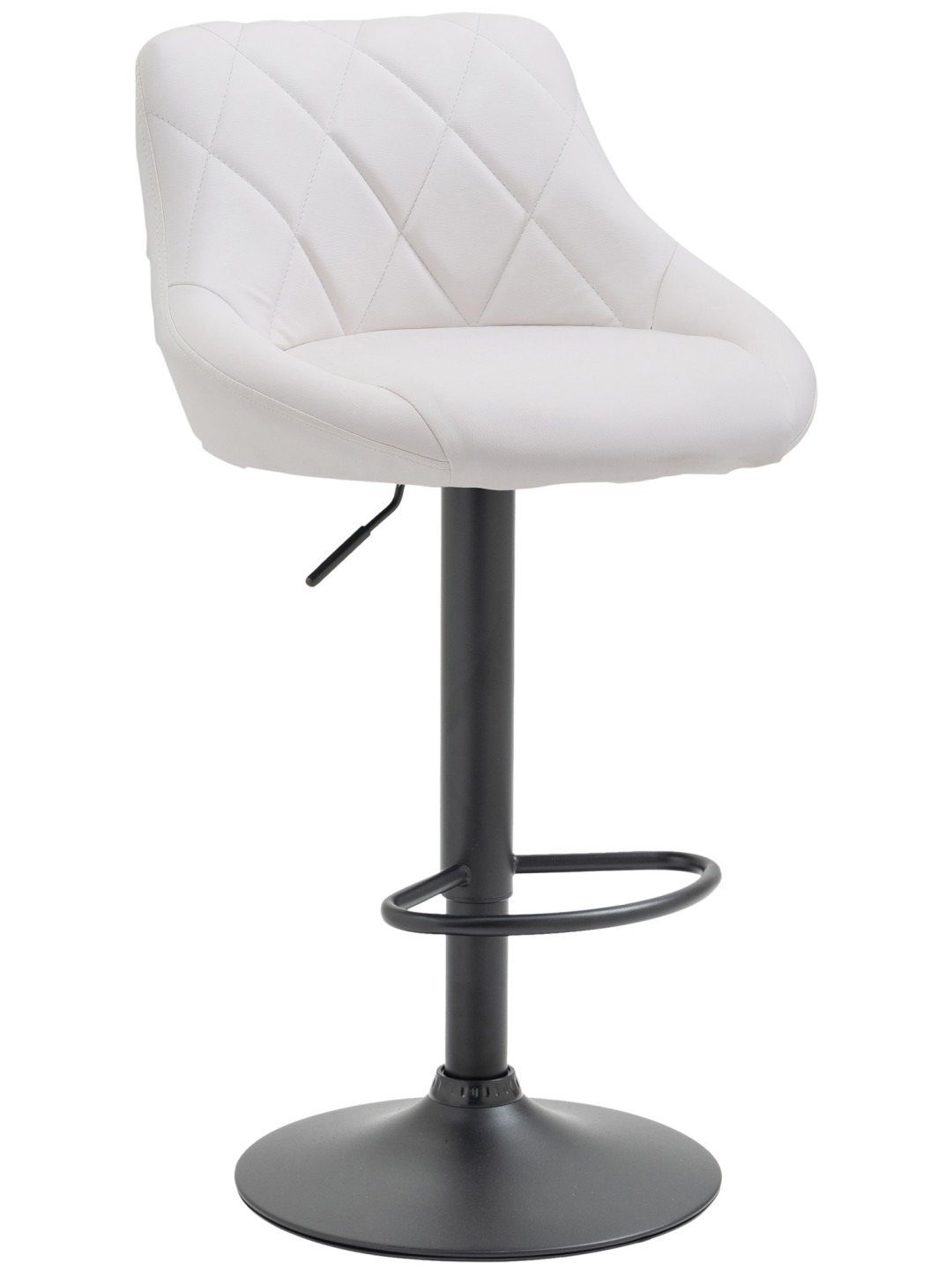 Tabouret de bar Lazio simili cuir, blanc
