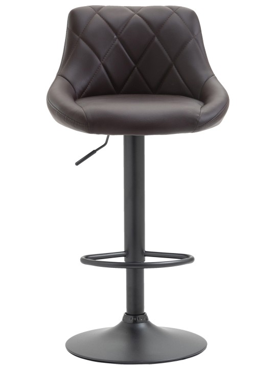 Tabouret de bar Lazio simili cuir, brun