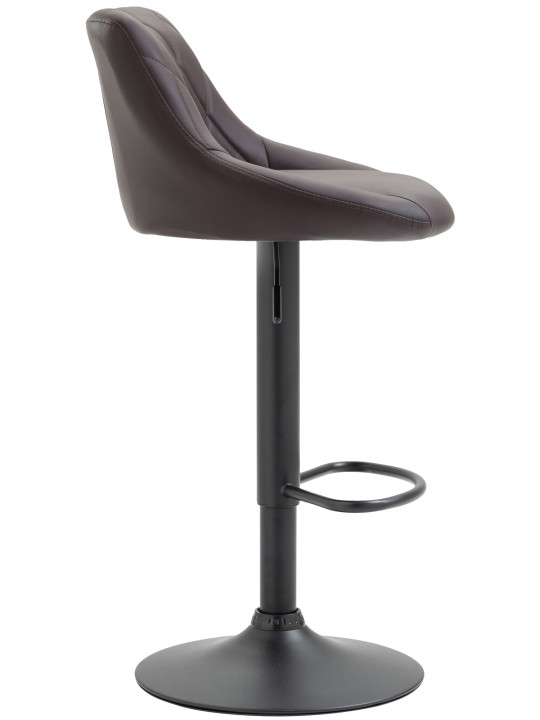 Tabouret de bar Lazio simili cuir, brun
