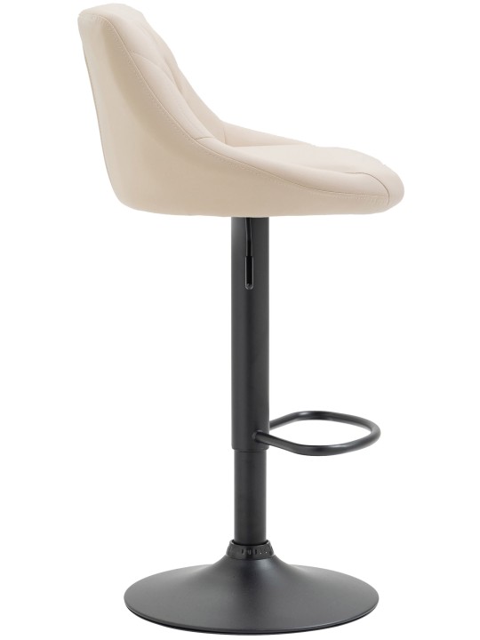 Tabouret de bar Lazio simili cuir, crème
