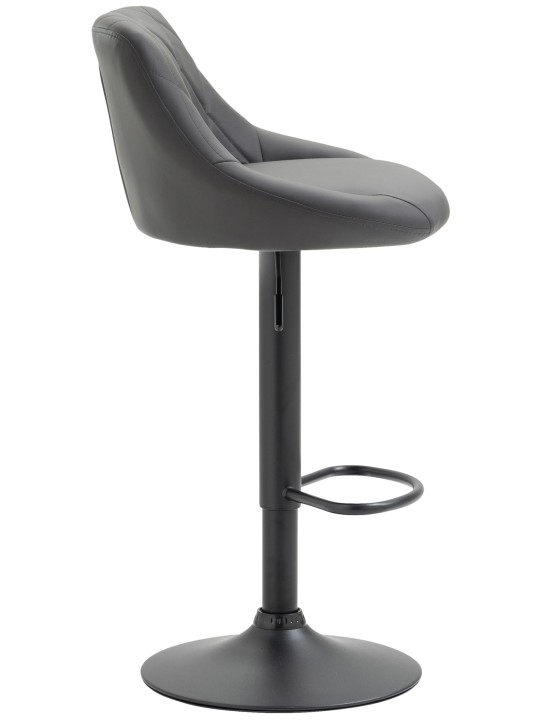 Tabouret de bar Lazio simili cuir, gris