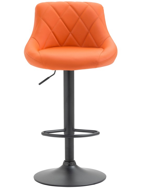 Tabouret de bar Lazio simili cuir, orange