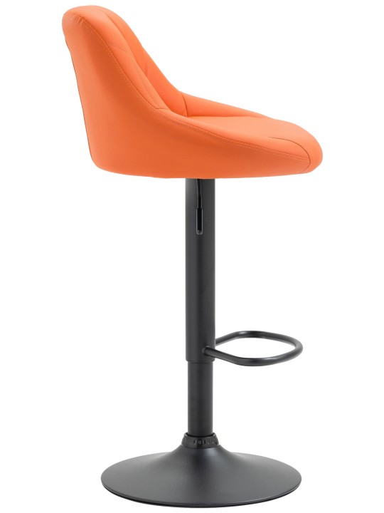 Tabouret de bar Lazio simili cuir, orange