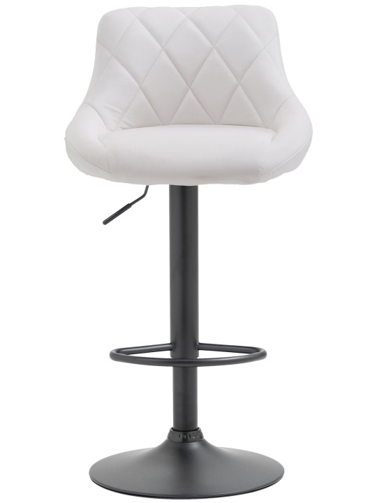 Tabouret de bar Lazio simili cuir, blanc