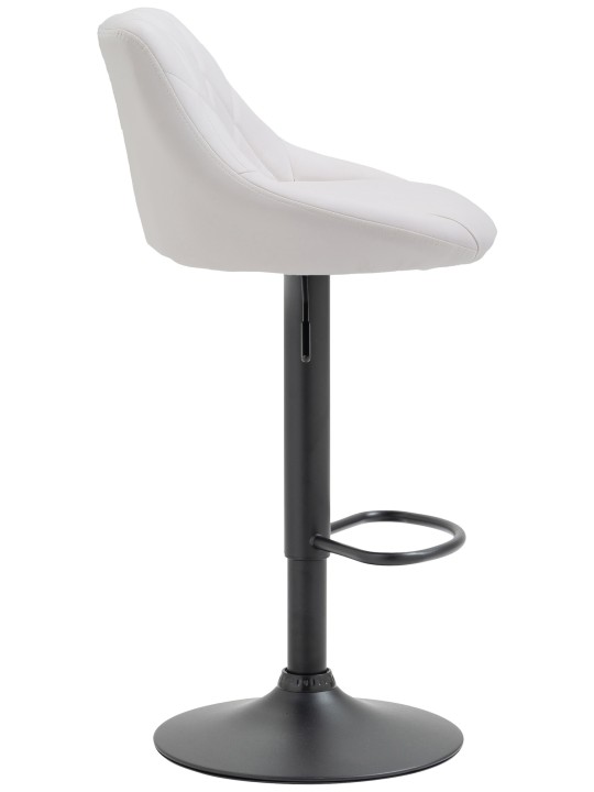 Tabouret de bar Lazio simili cuir, blanc