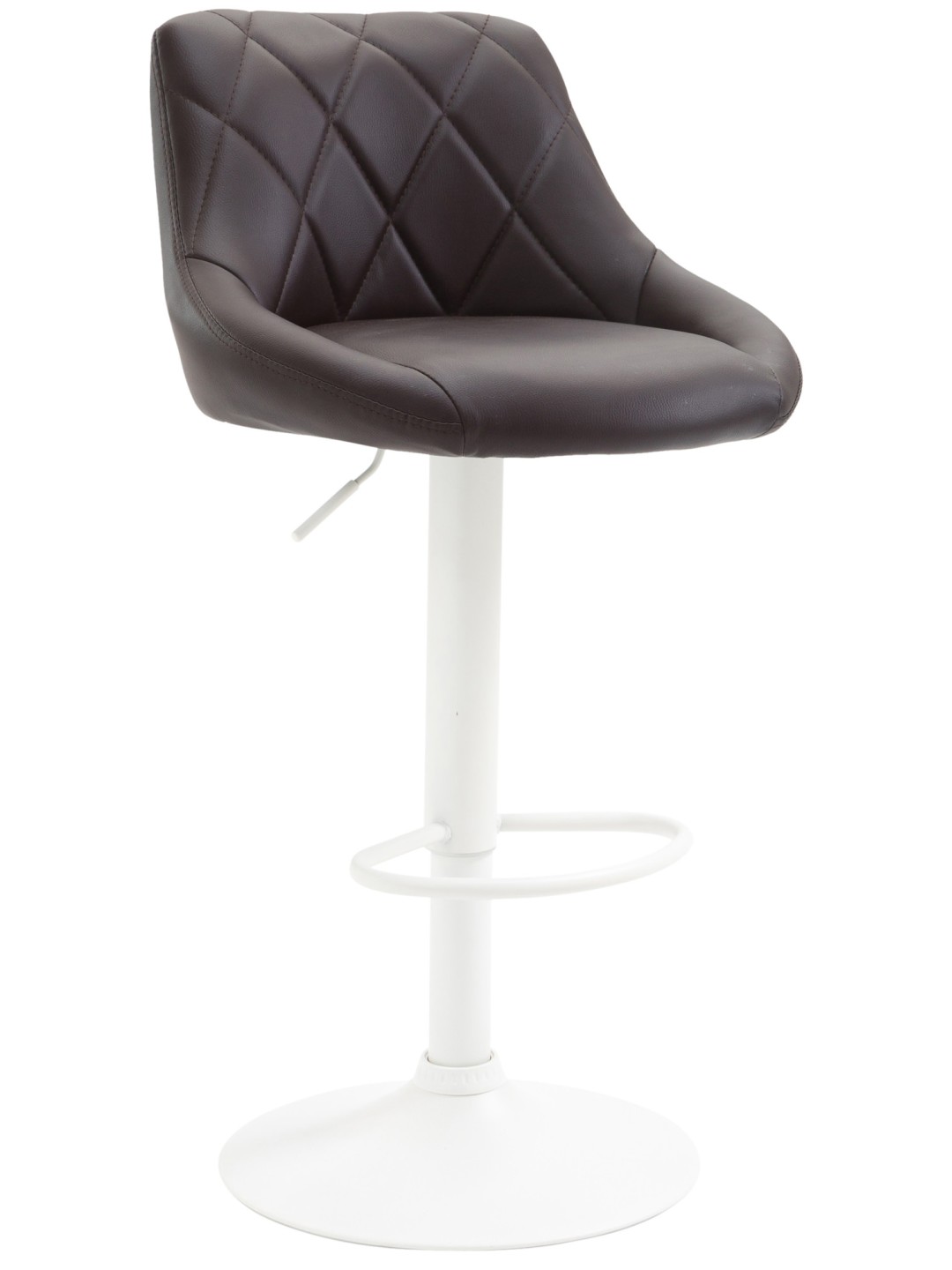 Tabouret de bar Lazio simili cuir, brun