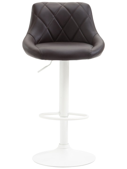 Tabouret de bar Lazio simili cuir, brun