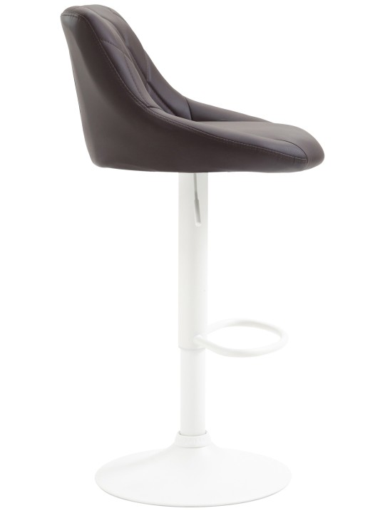 Tabouret de bar Lazio simili cuir, brun