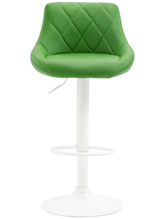 Tabouret de bar Lazio simili cuir, vert