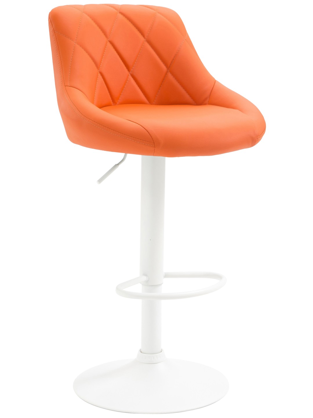 Tabouret de bar Lazio simili cuir, orange