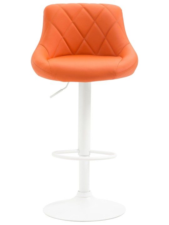 Tabouret de bar Lazio simili cuir, orange