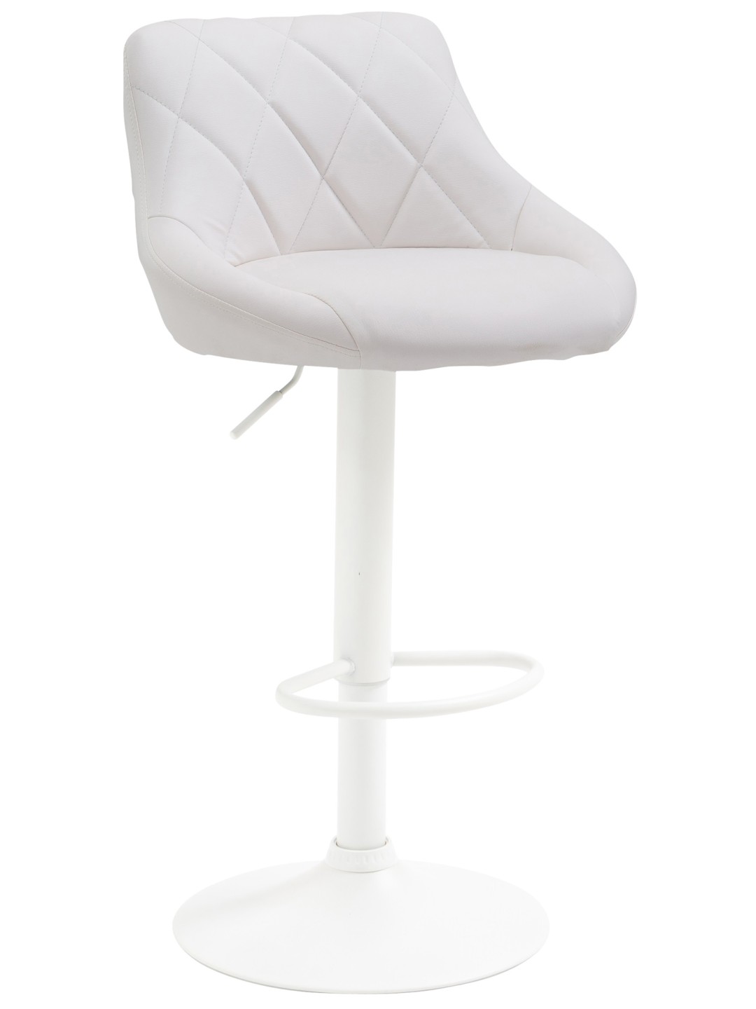 Tabouret de bar Lazio simili cuir, blanc