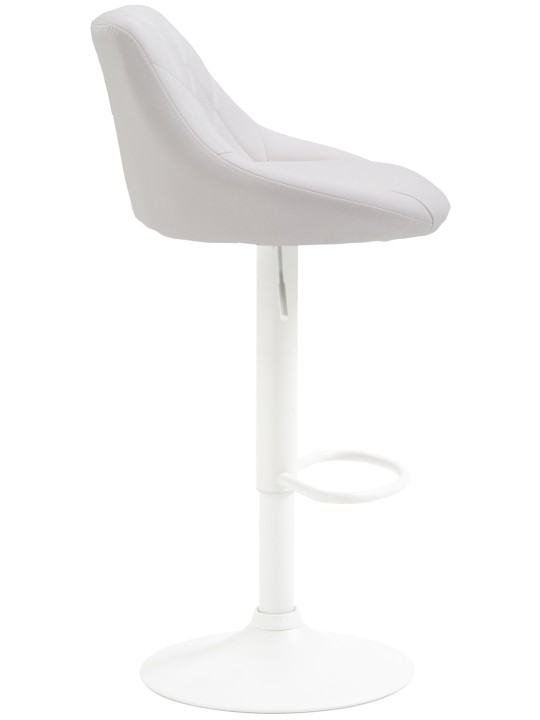 Tabouret de bar Lazio simili cuir, blanc