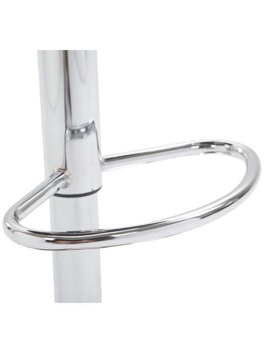 Tabouret de bar Lazio simili cuir chromé, noir