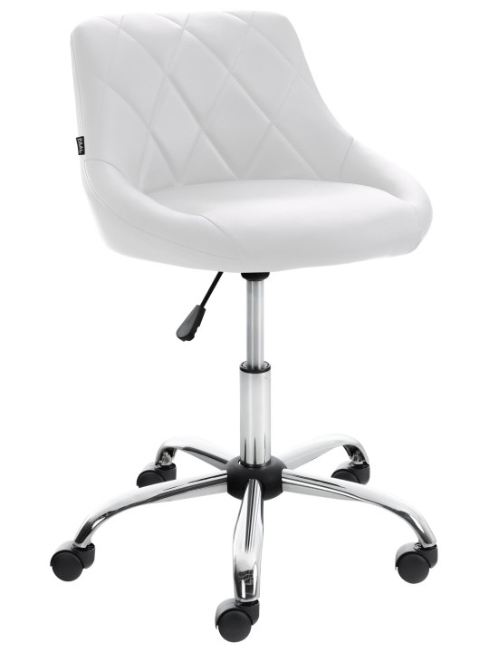 Tabouret de travail Lazio simili cuir, blanc Tabouret de travail Lazio simili cuir, blanc