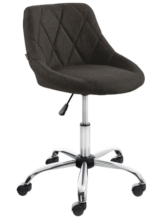 Tabouret de travail Lazio tissu, gris foncé Tabouret de travail Lazio tissu, gris foncé