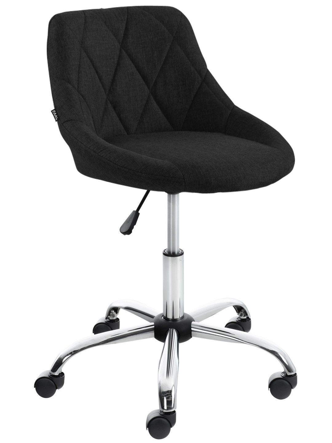 Tabouret de travail Lazio tissu, noir