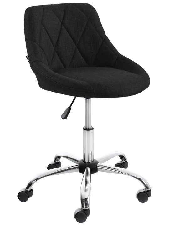 Tabouret de travail Lazio tissu, noir Tabouret de travail Lazio tissu, noir