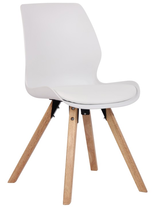 Chaise Luna en plastique, blanc