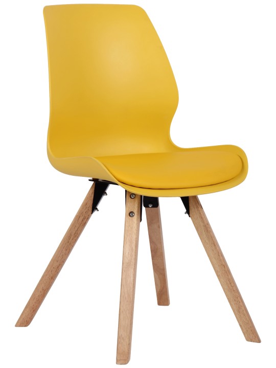 Chaise Luna en plastique, jaune