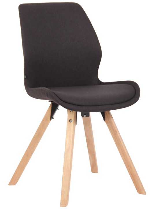 Chaise Luna en tissu, noir