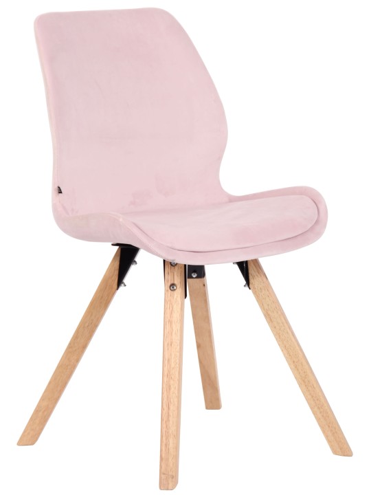 Chaise Luna Velours, rose