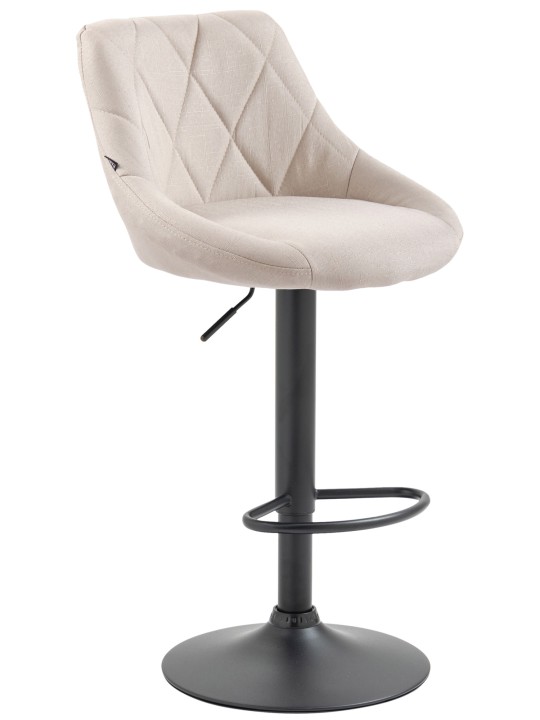 Tabouret de bar Lazio tissu, crème