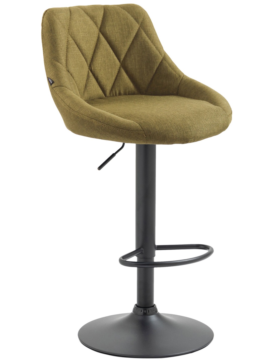 Tabouret de bar Lazio tissu, vert