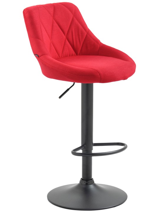 Tabouret de bar Lazio tissu, rouge