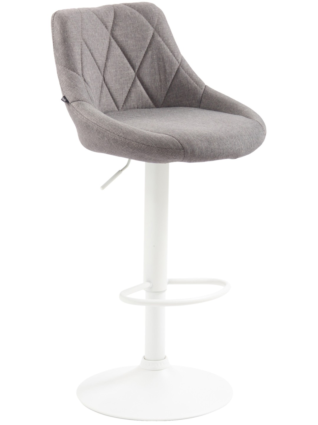 Tabouret de bar Lazio tissu, gris