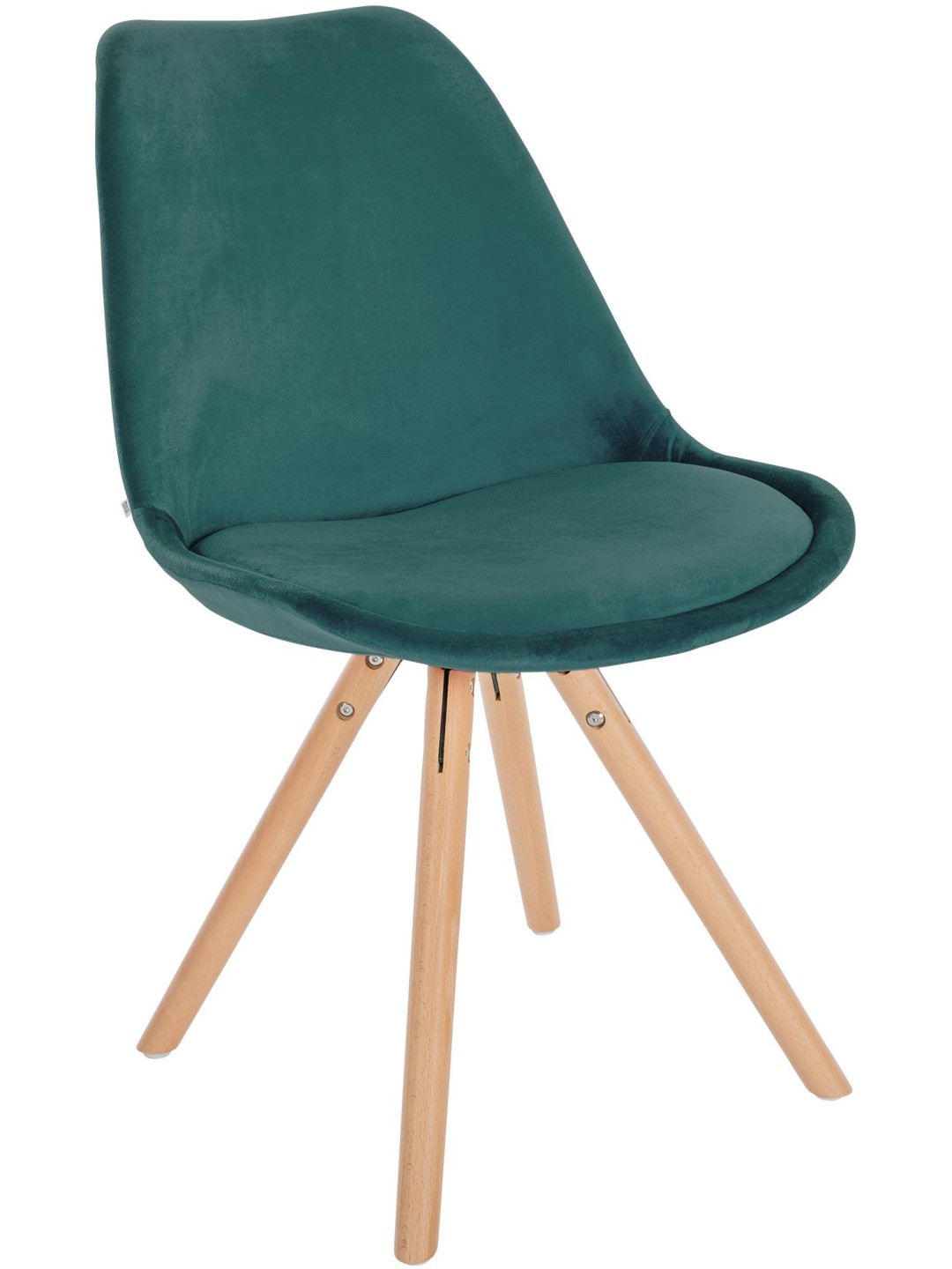Chaise Sofia Velours Ronde, vert