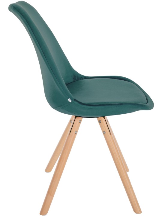 Chaise Sofia Velours Ronde, vert