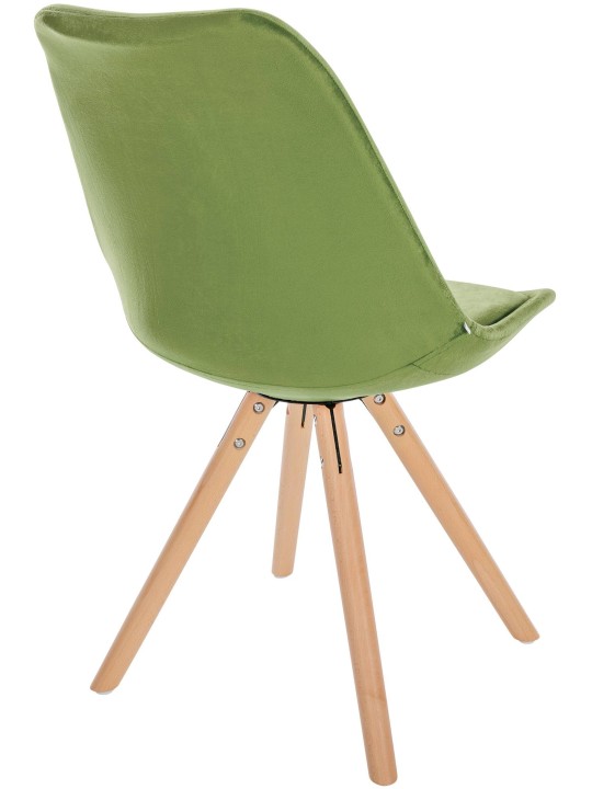 Chaise Sofia Velours Ronde, vert clair