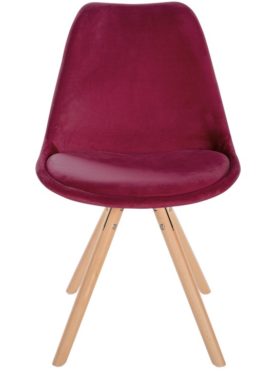 Chaise Sofia Velours Ronde, bordeaux Chaise Sofia Velours Ronde, bordeaux