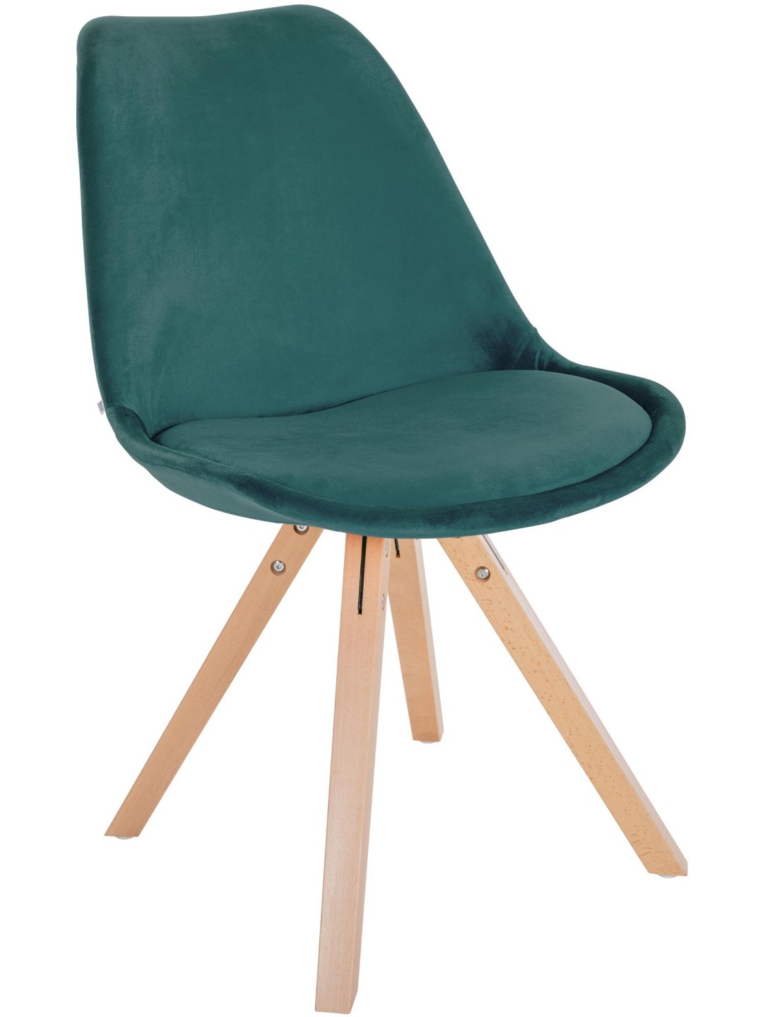 Chaise Sofia Velours Carrée, vert