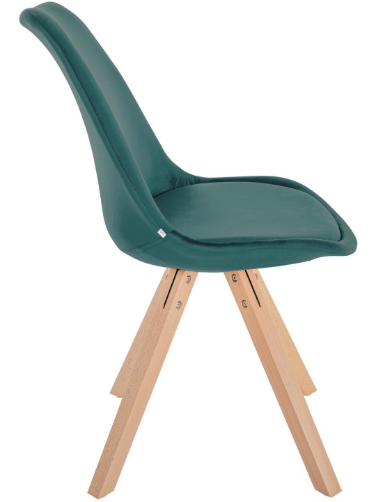 Chaise Sofia Velours Carrée, vert