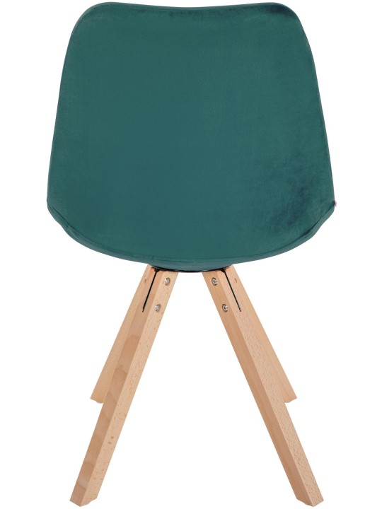 Chaise Sofia Velours Carrée, vert