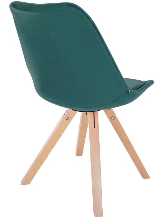 Chaise Sofia Velours Carrée, vert
