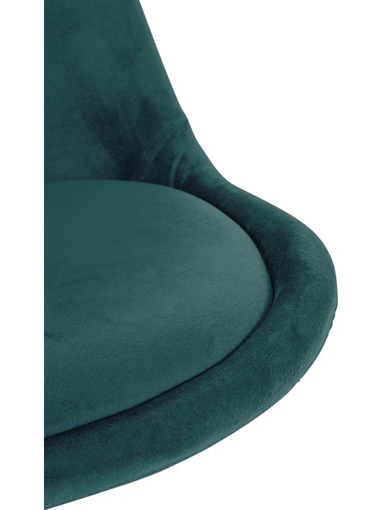 Chaise Sofia Velours Carrée, vert
