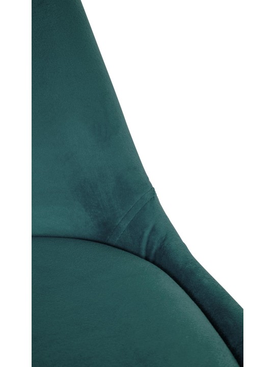 Chaise Sofia Velours Carrée, vert
