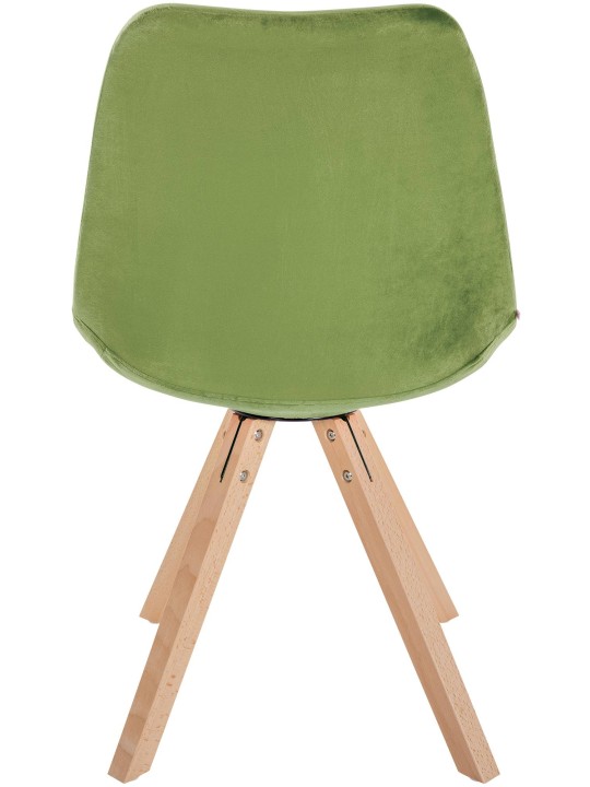 Chaise Sofia Velours Carrée, vert clair Chaise Sofia Velours Carrée, vert clair