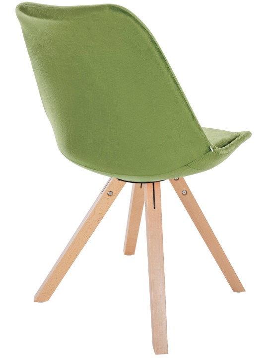 Chaise Sofia Velours Carrée, vert clair Chaise Sofia Velours Carrée, vert clair