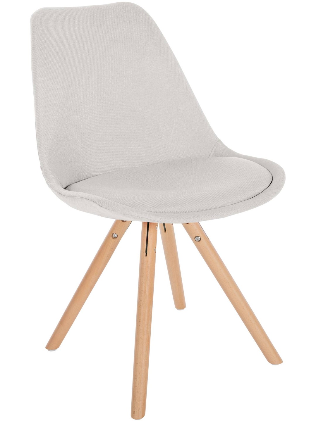 Chaise Sofia Tissu Ronde, crème