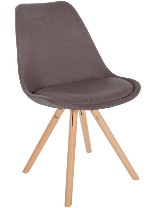 Chaise Sofia Tissu Ronde, taupe