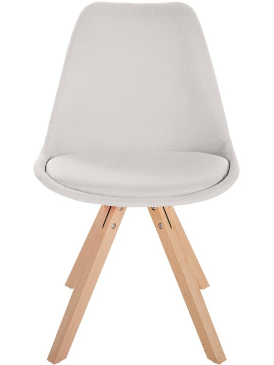 Chaise Sofia Tissu Carré, crème