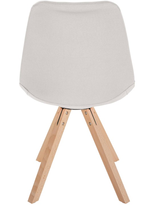 Chaise Sofia Tissu Carré, crème