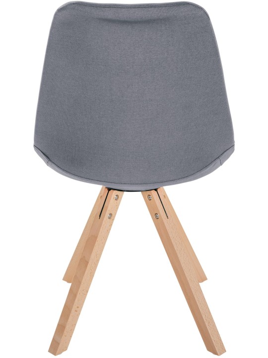 Chaise Sofia Tissu Carré, gris clair