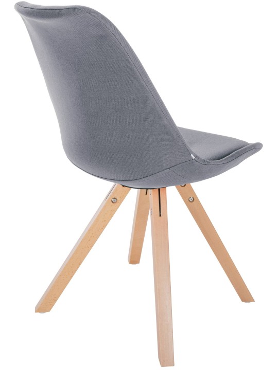 Chaise Sofia Tissu Carré, gris clair
